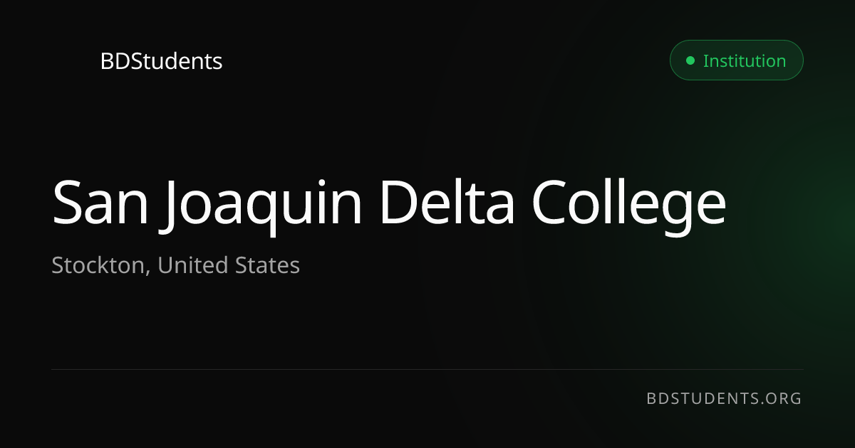 San Joaquin Delta College | BDStudents