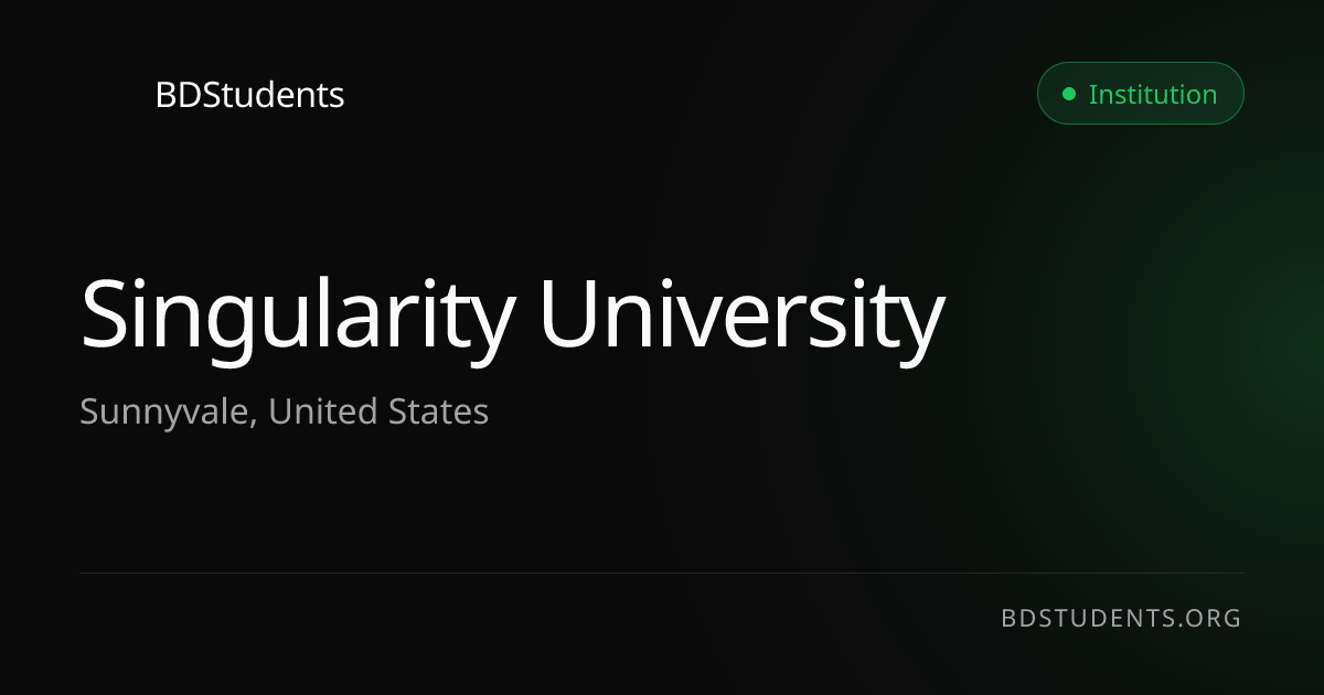 Singularity University | BDStudents
